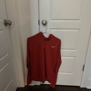 Nike Crimson Hoodie with Swoosh